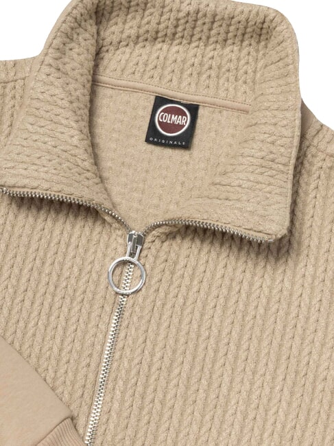 UPPERCLASS Full zip sweatshirt in cable knit Arizona - Women's Sweatshirts