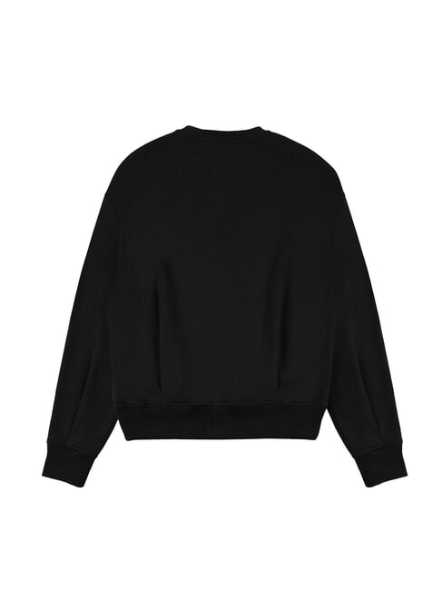 STUNNING Crew neck sweatshirt with pleats black - Women's Sweatshirts