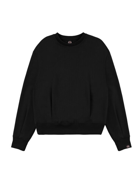 STUNNING Crew neck sweatshirt with pleats black - Women's Sweatshirts