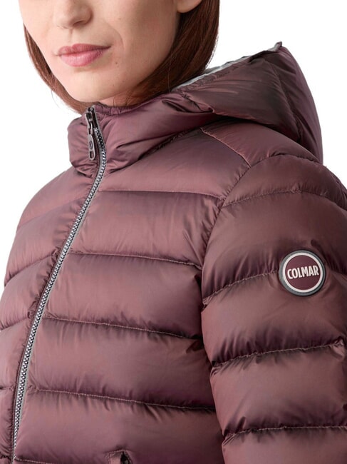 DELUXE Short down jacket with hood darkbrunette-darks - Women's down jackets