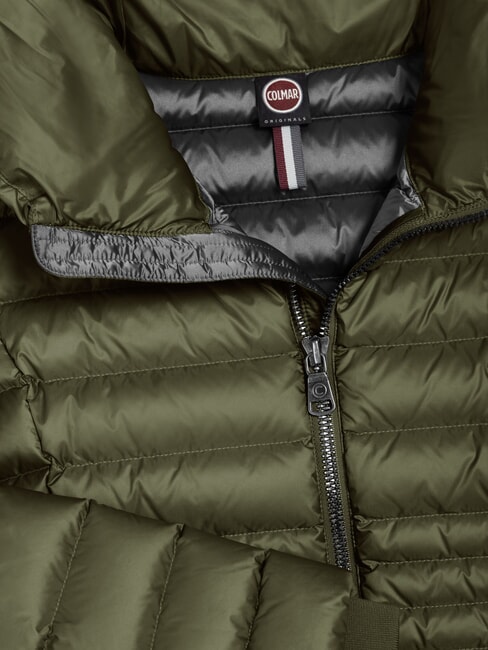 DELUXE Short high-necked down jacket darkmud-darksteel - Women's down jackets