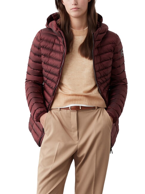 DELUXE Fitted down jacket with hood darkbrunette - Women's down jackets