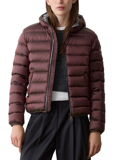 DELUXE Short down jacket with hood darkbrunette-darks - Women's down jackets