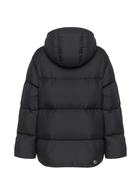 CAPTION Medium-length down jacket with hood black - Women's down jackets