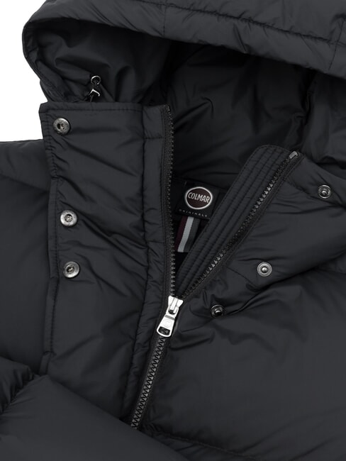 CAPTION Medium-length down jacket with hood black - Women's down jackets