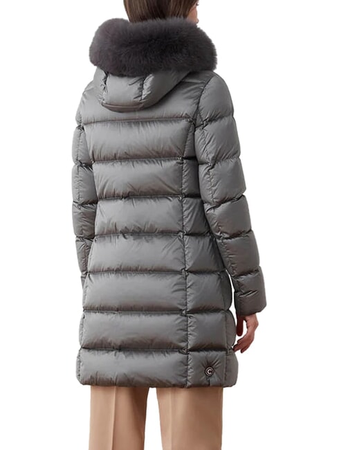 DELUXE Long down jacket with hood dark steel-dark steel - Women's down jackets