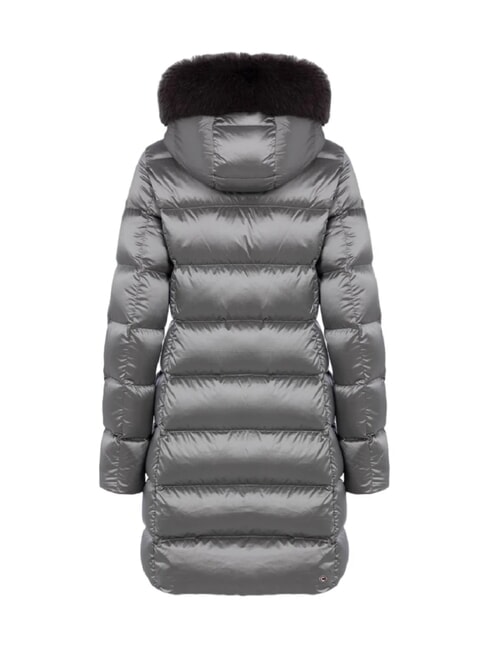 DELUXE Long down jacket with hood dark steel-dark steel - Women's down jackets