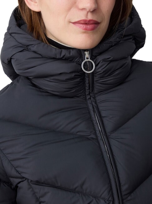 CAPTION Long down jacket with hood black - Women's down jackets
