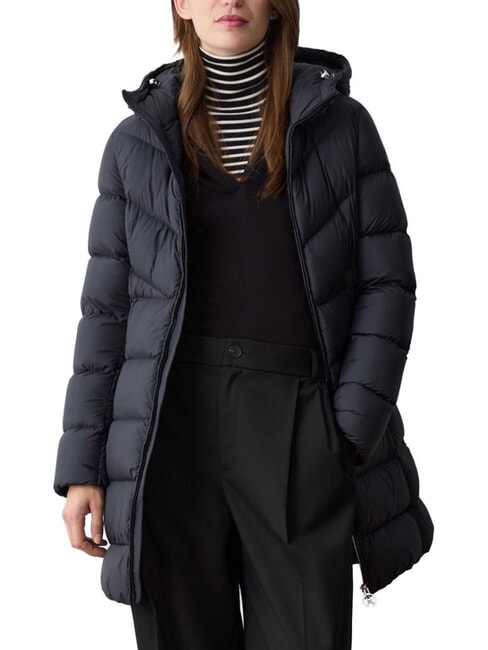 CAPTION Long down jacket with hood black - Women's down jackets