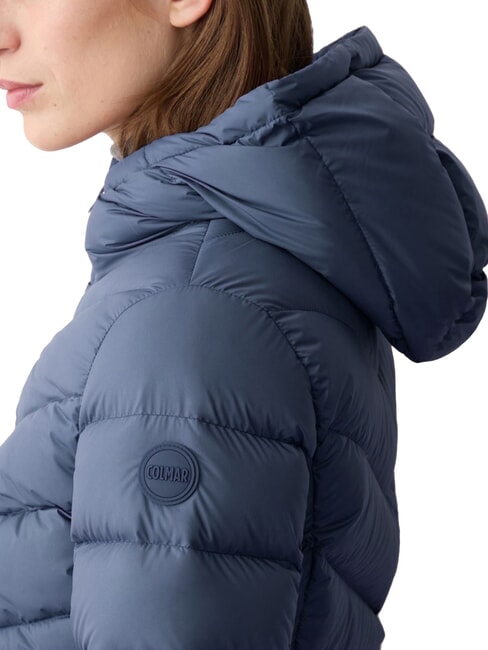 CAPTION Short down jacket with hood navy blue - Women's down jackets