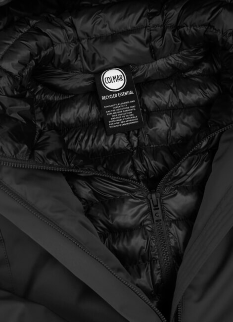 SURROUNDING Long padded jacket with hood black - Women's Jackets