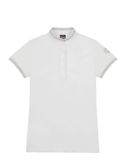 MONDAY Short-sleeved polo shirt in stretch piquet white - Polo shirt