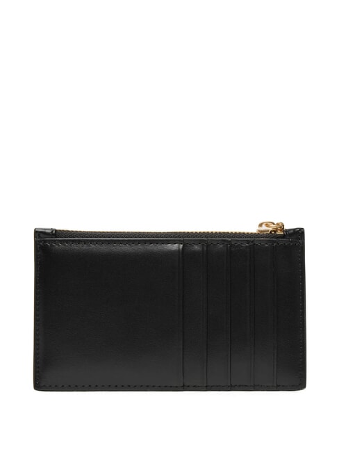 HARDWARE MONOGRAM Leather card holder / coin purse on black - Women’s Wallets