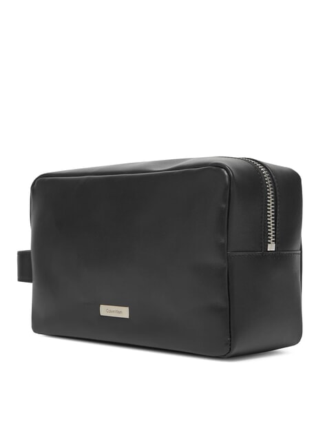 CK PLAQUE  Leather beauty on black - Beauty Case