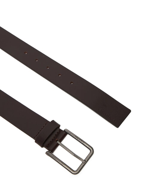 WARMTH  Leather belt ck dark brown/antique silver - Belts