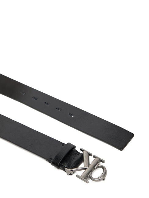 CK HARDWARE Leather belt black/antique silver - Belts