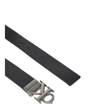CALVIN KLEIN CK HARDWARE Double-sided belt black/decadent chocolate - Belts - 3