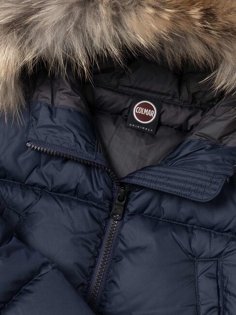 E-CONCRETE Down jacket with hood navyblue-vulcan - Baby Jackets