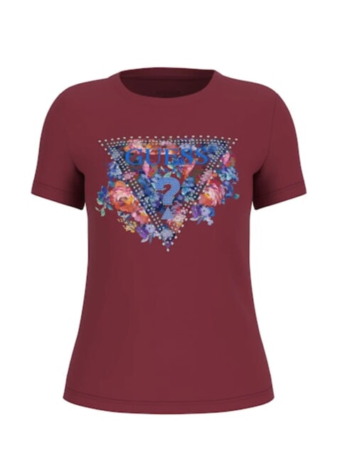 SS CN PEONY TRIANGLE Short-sleeved T-shirt with print wine - T-shirt