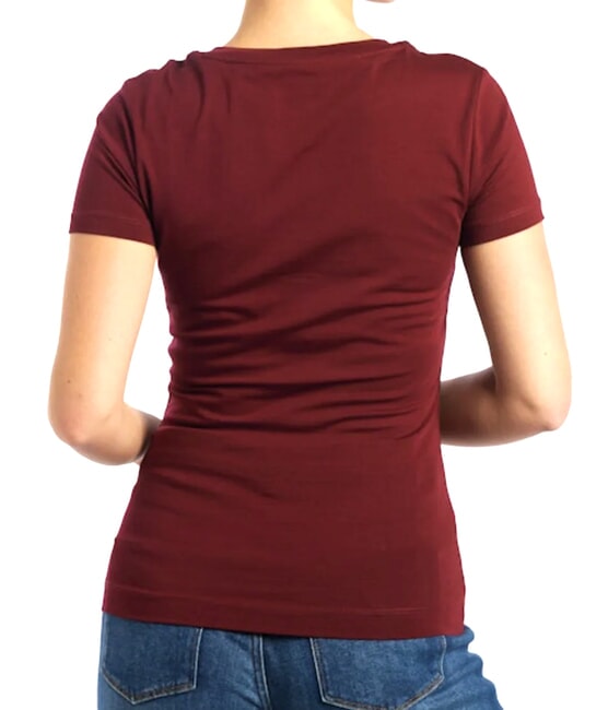 SS CN PEONY TRIANGLE Short-sleeved T-shirt with print wine - T-shirt