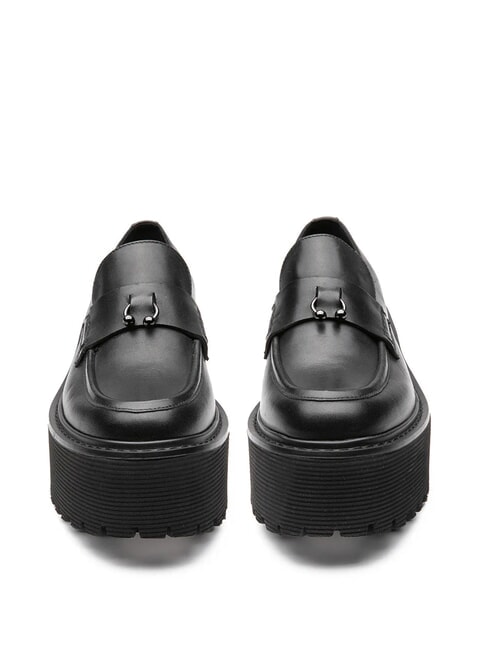 AXL 4538 Leather loafers with fringe black - Women’s shoes