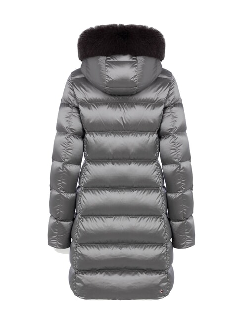 DELUXE Long padded down jacket with hood dark steel-dark steel - Women's down jackets