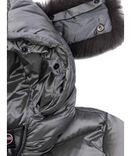 COLMAR DELUXE Long padded down jacket with hood dark steel-dark steel - Women's down jackets - 4