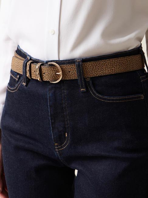 GRAFFITI Belt with studs natural op / black - Belts