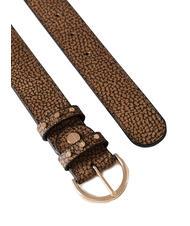 BORBONESE GRAFFITI Belt with studs natural op / black - Belts - 2