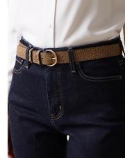 BORBONESE GRAFFITI Belt with studs natural op / black - Belts - 3