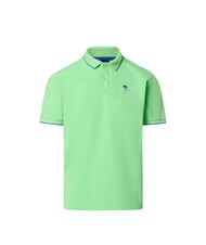 NORTH SAILS COLLAR STRIPED Short-sleeved cotton polo summer green - Polo shirt - 4