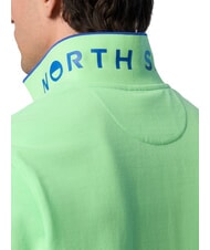 NORTH SAILS COLLAR STRIPED Short-sleeved cotton polo summer green - Polo shirt - 3