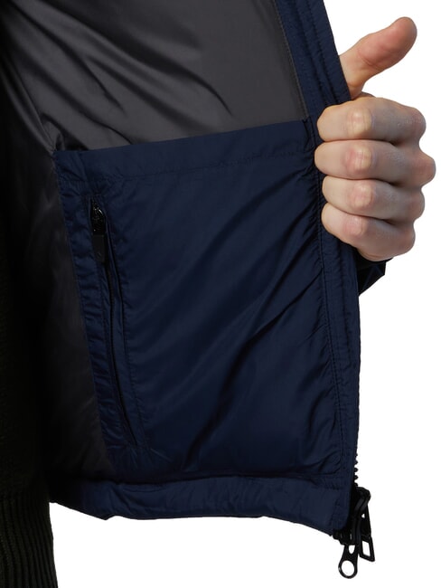 BEAM Down jacket with hood navy blue - Men's down jackets