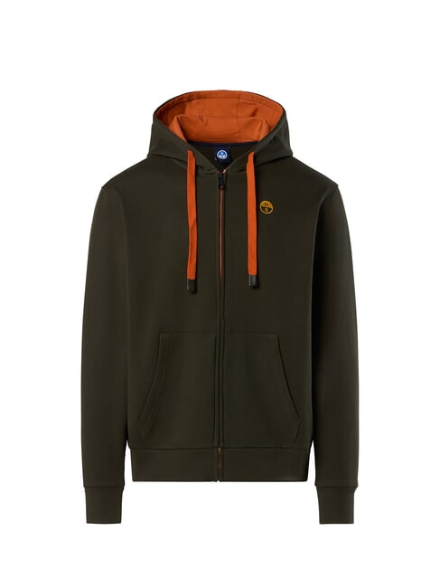 LOGO Full zip hoodie forest green - Sweatshirts