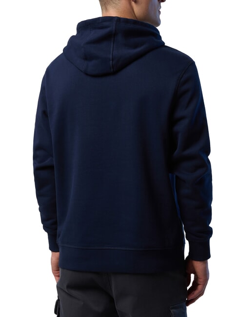 ROUND LOGO Cotton hoodie navy blue - Sweatshirts