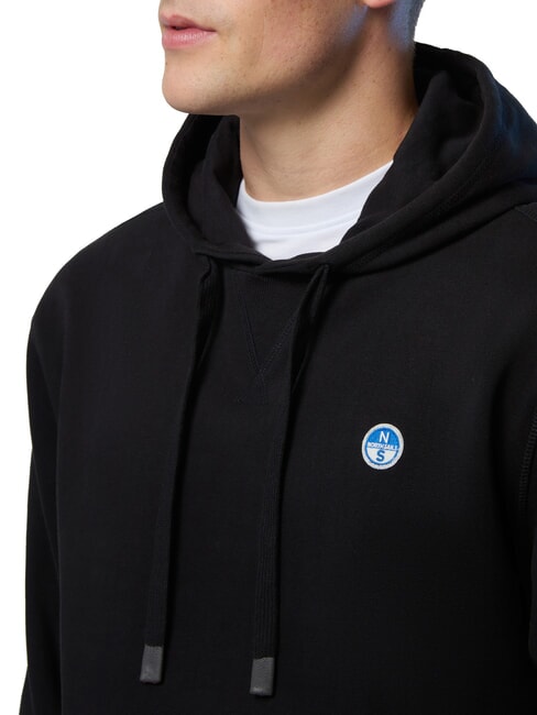ROUND LOGO Cotton hoodie black - Sweatshirts