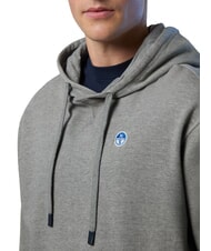 NORTH SAILS ROUND LOGO Cotton hoodie medium gray melange - Sweatshirts - 3