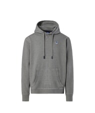 NORTH SAILS ROUND LOGO Cotton hoodie medium gray melange - Sweatshirts - 4