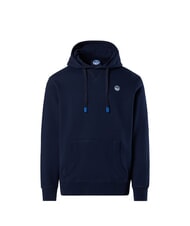 NORTH SAILS ROUND LOGO Cotton hoodie navy blue - Sweatshirts - 4