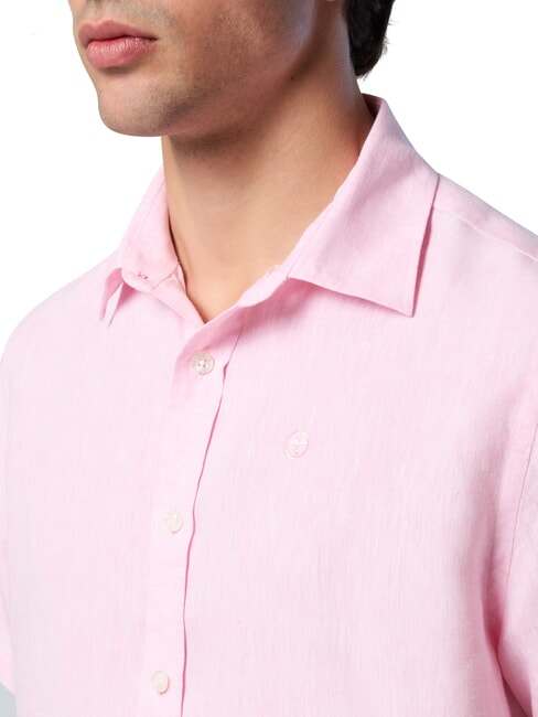 N/S Linen shirt flamingo plume - Men's Shirts