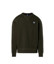 NORTH SAILS ROUND LOGO Cotton crewneck sweatshirt forest green - Sweatshirts - 4