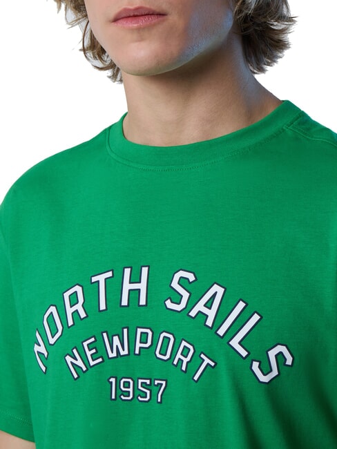 NEWPORT Cotton T-shirt with arch logo green bee - T-shirt