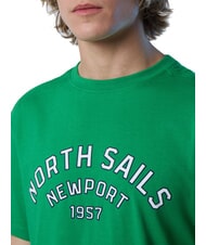 NORTH SAILS NEWPORT Cotton T-shirt with arch logo green bee - T-shirt - 3
