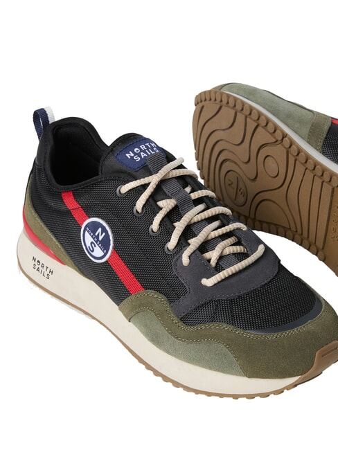 HORIZON JET Sneakers black- military green- red - Men’s shoes
