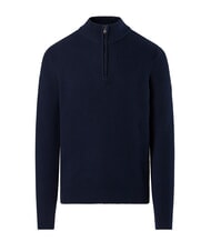NORTH SAILS N|S Ribbed turtleneck sweater with half zip navy blue - Men's Sweaters - 5