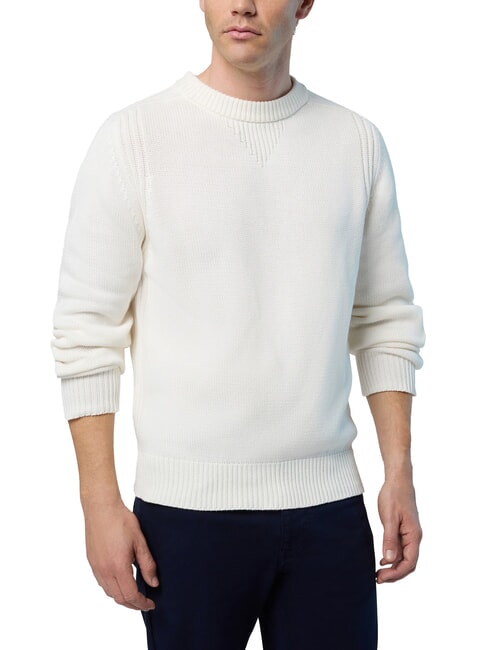 N|S Cotton crew neck sweater Marshmallow - Men's Sweaters