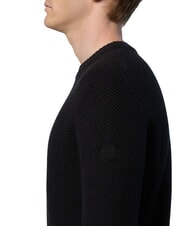 NORTH SAILS N|S Waffle crew neck sweater dark gray melange - Men's Sweaters - 4