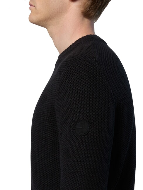 N|S Waffle crew neck sweater dark gray melange - Men's Sweaters