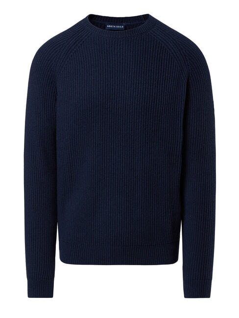 N|S Ribbed crew neck sweater navy blue - Men's Sweaters