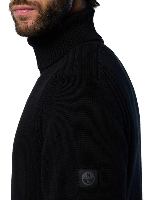 N|S Cotton turtleneck sweater black - Men's Sweaters